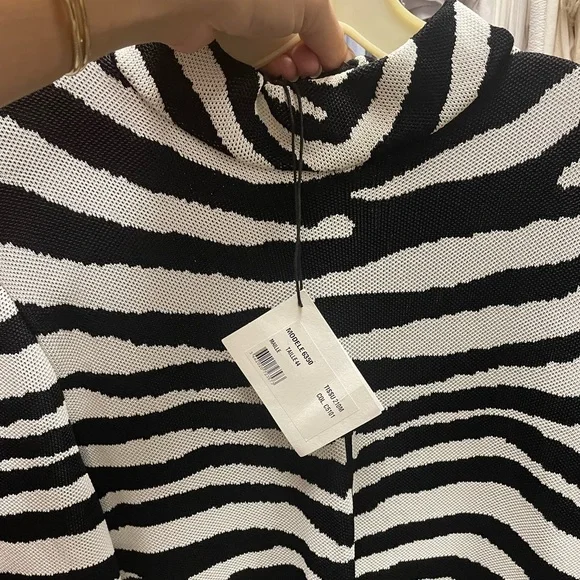 ❤️TRADED💋NWT BALMAIN zebra dress long sleeve COMING SOON France 44 - Picture 7 of 10